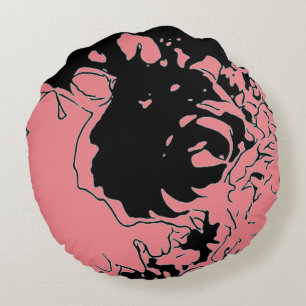 Flower Doodle Round Pillow