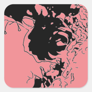 Flower Doodle Square Sticker