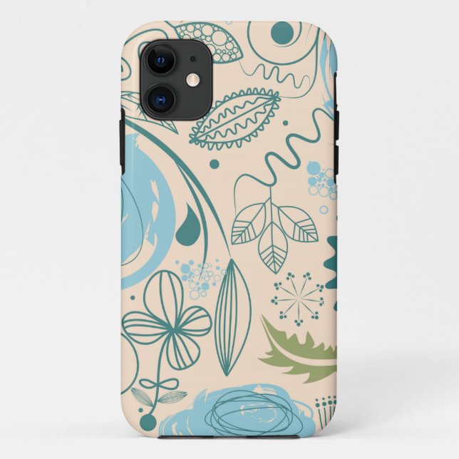 Flower Doodles Case-Mate iPhone Case (Back)