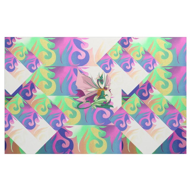 Flower Dragon Fabric (Fat Quarter)