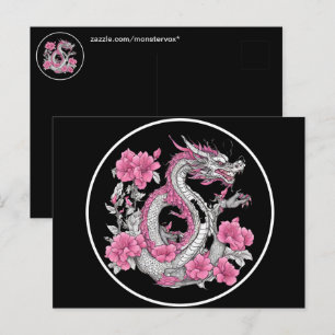 Flower Dragon Postcard