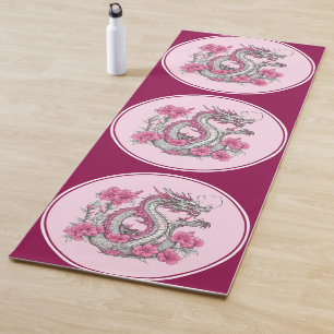 Flower Dragon Yoga Mat