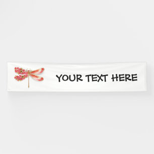 Flower dragonfly with jewellery sakura banner