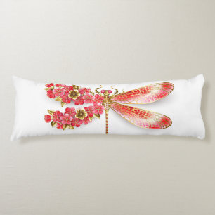 Flower dragonfly with jewellery sakura body pillow