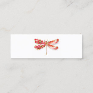 Flower dragonfly with jewellery sakura calling card