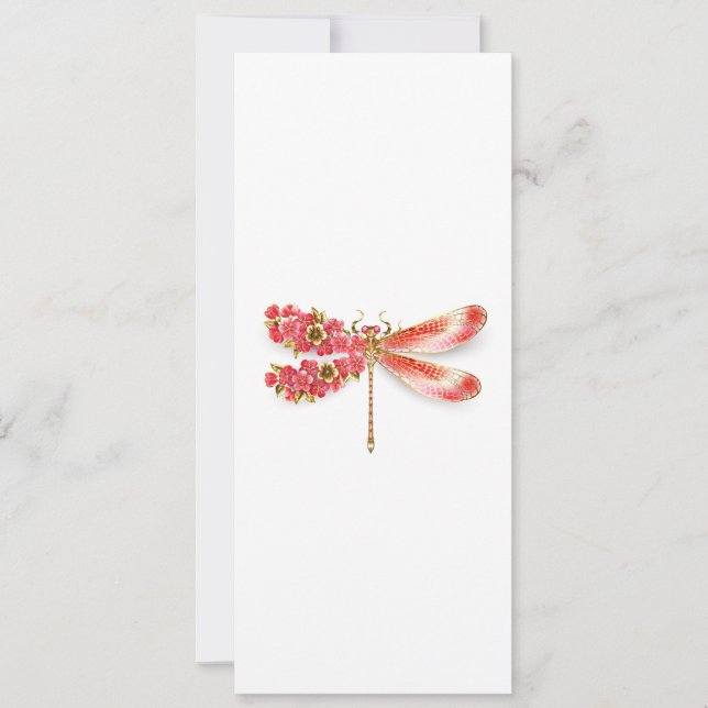 Flower dragonfly with jewellery sakura card (Front)