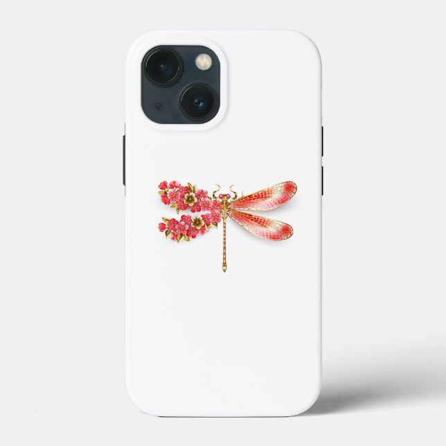 Flower dragonfly with jewellery sakura Case-Mate iPhone case (Back)