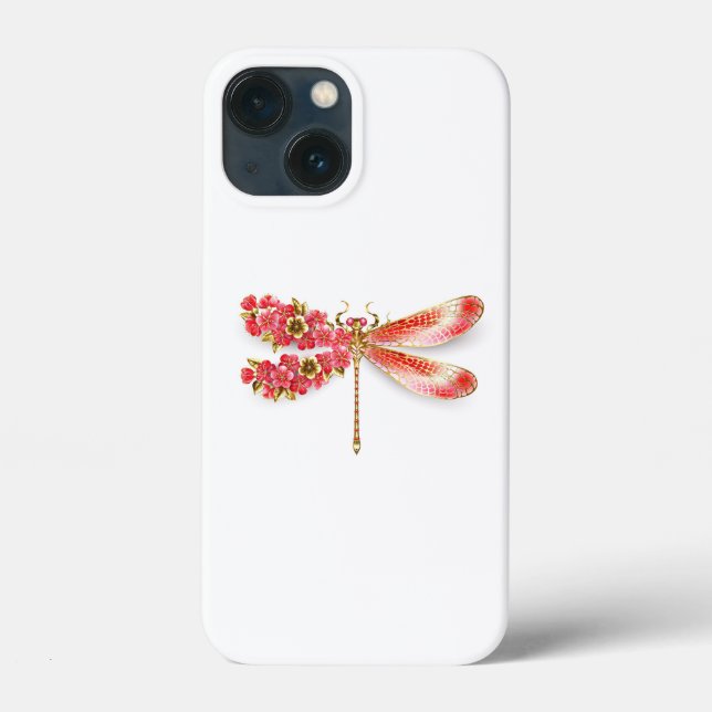 Flower dragonfly with jewellery sakura Case-Mate iPhone case (Back)
