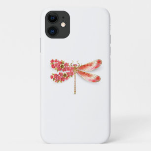 Flower dragonfly with jewellery sakura iPhone 11 case
