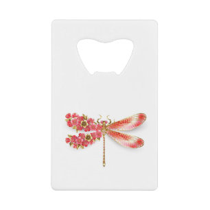 Flower dragonfly with jewellery sakura credit card bottle opener