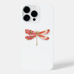 Flower dragonfly with jewellery sakura iPhone 14 pro max case