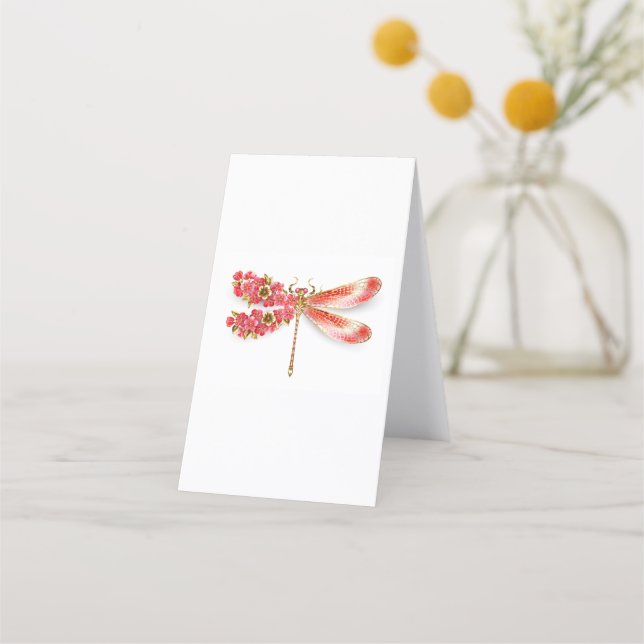 Flower dragonfly with jewellery sakura loyalty card (Back)