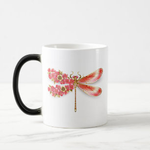 Flower dragonfly with jewellery sakura magic mug