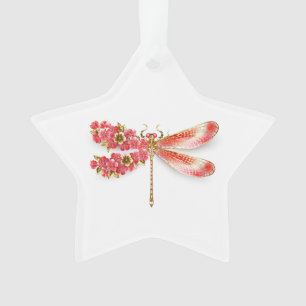 Flower dragonfly with jewellery sakura ornament