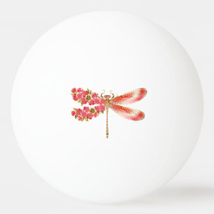 Flower dragonfly with jewellery sakura ping pong ball