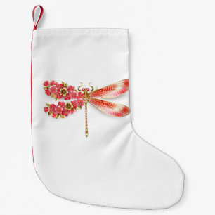 Flower dragonfly with jewellery sakura small christmas stocking