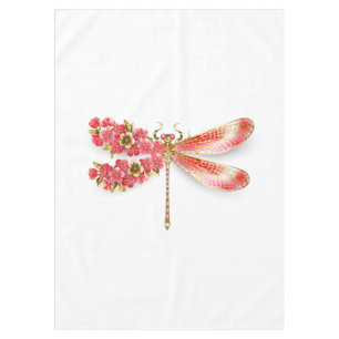 Flower dragonfly with jewellery sakura tablecloth