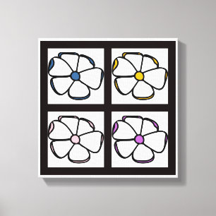 Flower Drawing Canvas Print