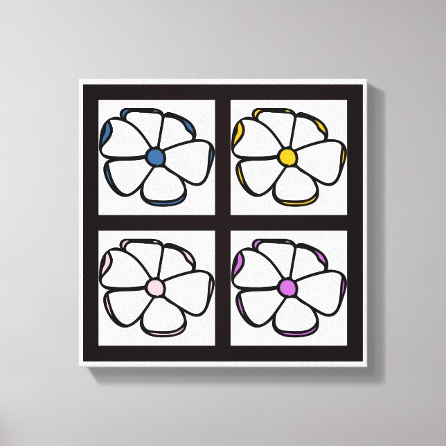 Flower Drawing Canvas Print (Front)