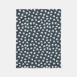 Flower Drawing Fleece Blanket