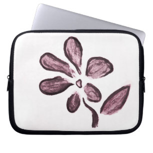 Flower drawing laptop sleeve
