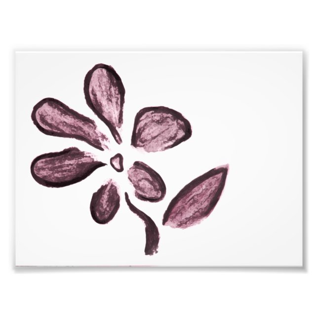 Flower drawing photo print (Front)