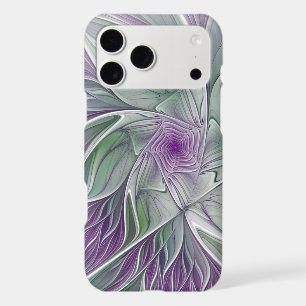 Flower Dream, Abstract Purple Green Fractal Art