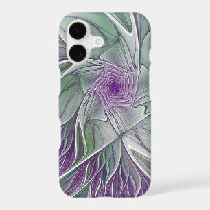 Flower Dream, Abstract Purple Green Fractal Art