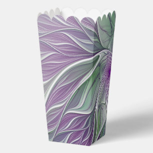 Flower Dream, Abstract Purple Green Fractal Art Favor Box