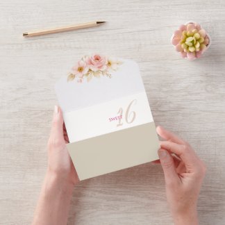 Flower Dreamy Soft Sweet 16 Birthday Invitation