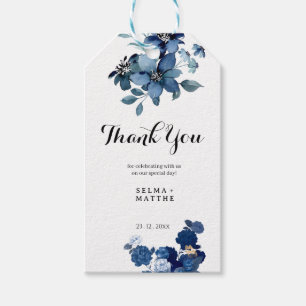 flower Elegant Thank You Favour Gift Tags