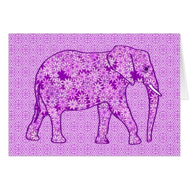 Flower elephant - amethyst purple (Front Horizontal)