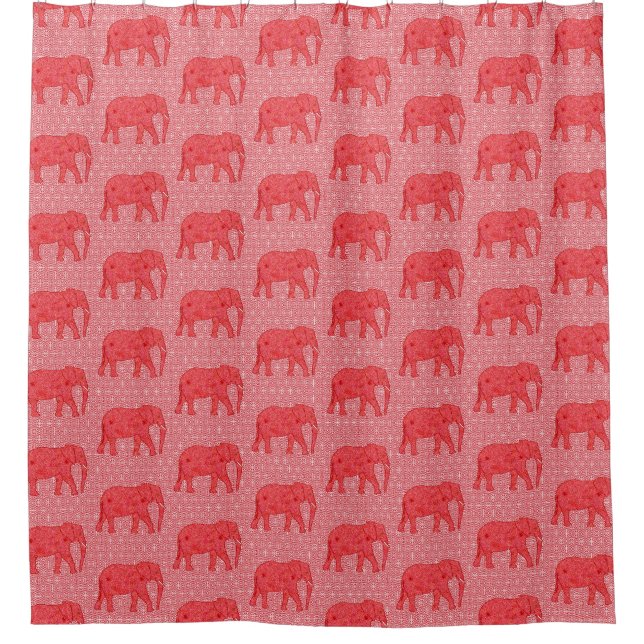Flower elephant - deep red and coral (Front)