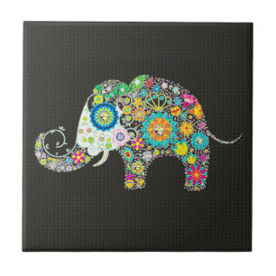 Flower Elephant - Diamond Studs Tile