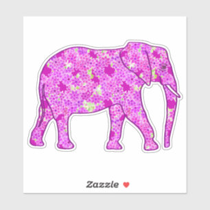 Flower Elephant, Orchid and Magenta