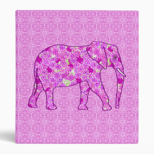 Flower elephant - orchid and magenta binder