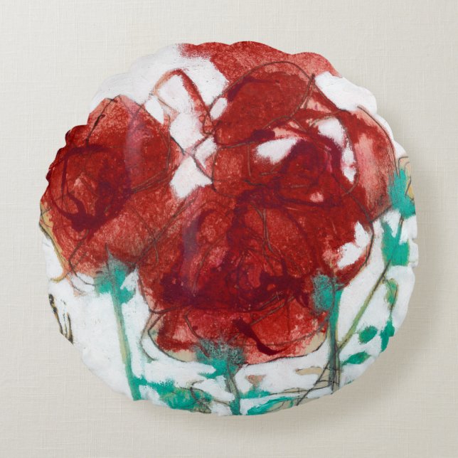 Flower Expression I Round Pillow (Front)