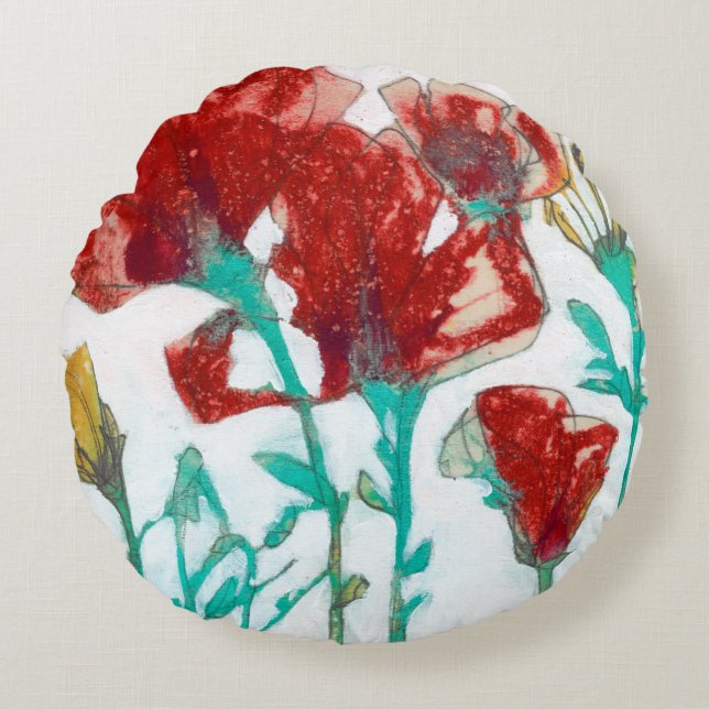 Flower Expression II Round Pillow (Front)