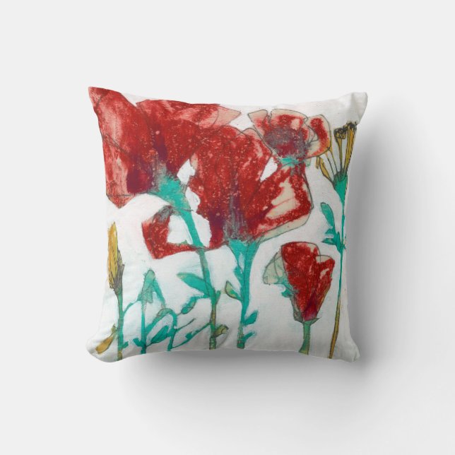 Flower Expression II Throw Pillow (Front)