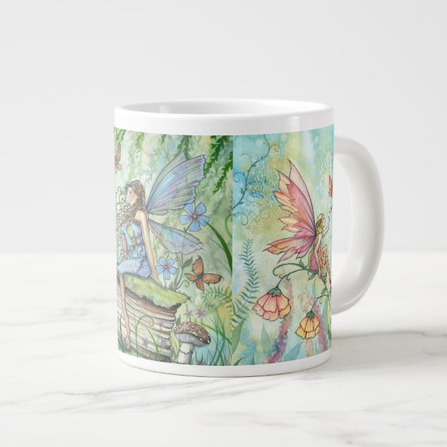 Flower Fairies Fantasy Art Jumbo Mug (Front Right)