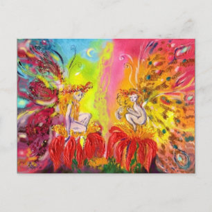 FLOWER FAIRIES OF DAWN Fantasy Invitation Postcard