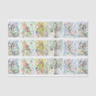 Flower Fairy Art Whimsical Watercolor Tissue Paper
