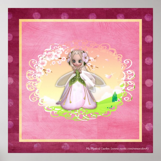Flower Fairy Design 1 Poster Print (Front)