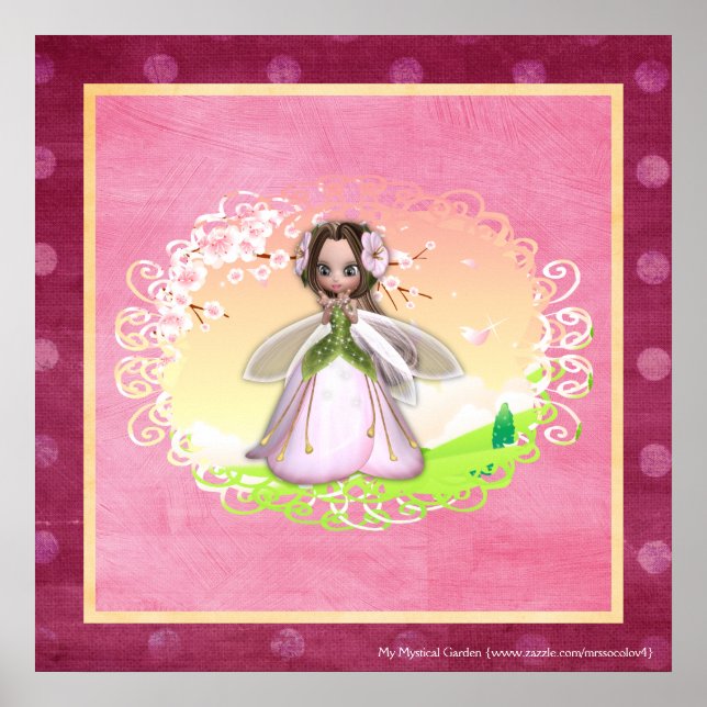 Flower Fairy Design 2 Poster Print (Front)