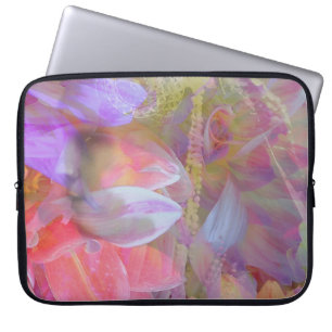 Flower Fairy Double Exposure Fantasy Art Laptop Sleeve