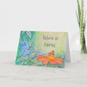 Flower Fairy Garden Art Greeting Card