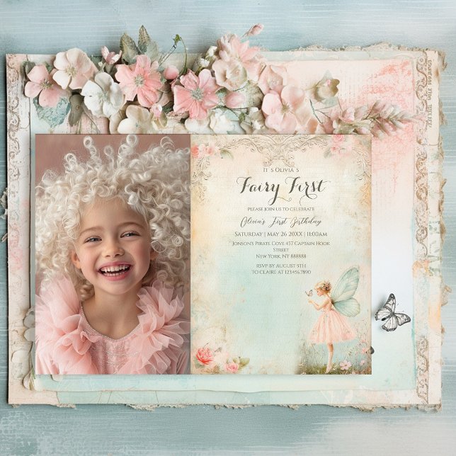 Flower fairy girl Birthday Invitation (Creator Uploaded)