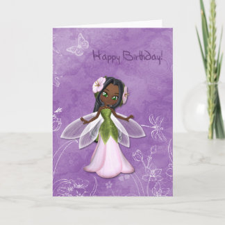 Flower Fairy Happy Birthday Card