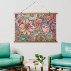Flower Fantasy Wall Hanging Tapestry