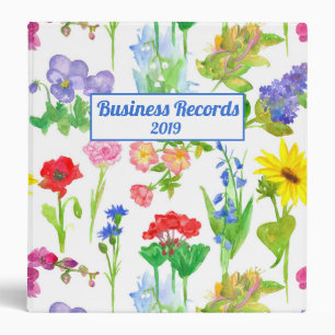 Flower Farm Business Records Wildflower Binder